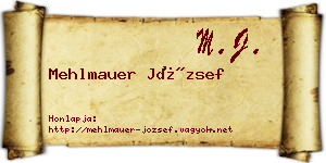 Mehlmauer József névjegykártya