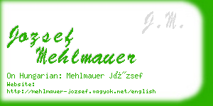 jozsef mehlmauer business card